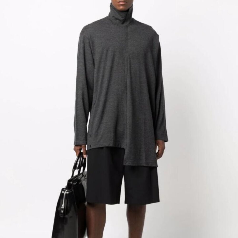 BNWT AW21 YOHJI YAMAMOTO POUR HOMME ASYMMETRIC SWEATER 1